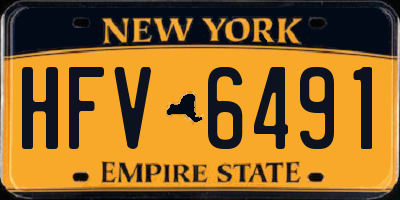 NY license plate HFV6491