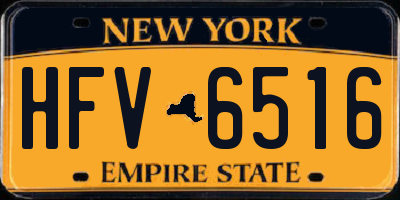NY license plate HFV6516