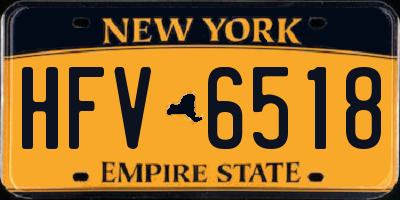 NY license plate HFV6518