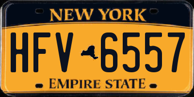 NY license plate HFV6557