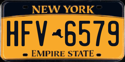 NY license plate HFV6579