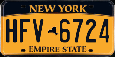 NY license plate HFV6724