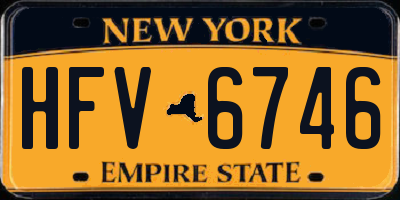 NY license plate HFV6746