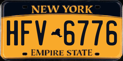 NY license plate HFV6776