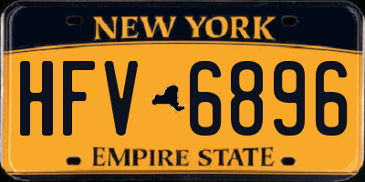 NY license plate HFV6896