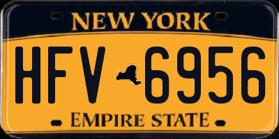 NY license plate HFV6956