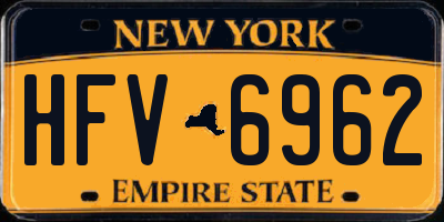 NY license plate HFV6962
