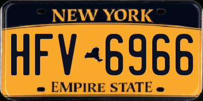 NY license plate HFV6966