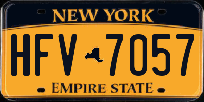 NY license plate HFV7057