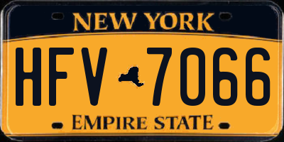 NY license plate HFV7066