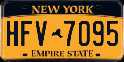 NY license plate HFV7095