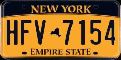 NY license plate HFV7154