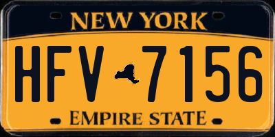NY license plate HFV7156