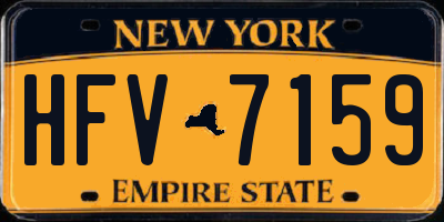 NY license plate HFV7159