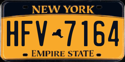 NY license plate HFV7164