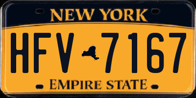 NY license plate HFV7167