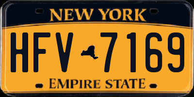 NY license plate HFV7169