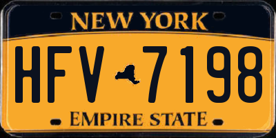 NY license plate HFV7198