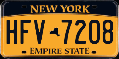 NY license plate HFV7208