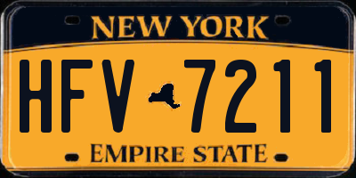 NY license plate HFV7211