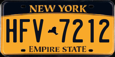 NY license plate HFV7212