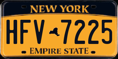 NY license plate HFV7225