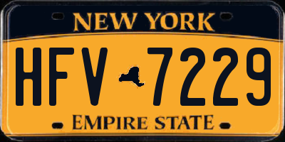 NY license plate HFV7229