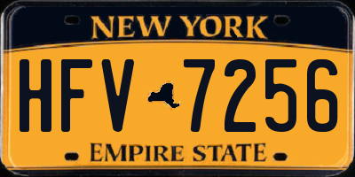 NY license plate HFV7256