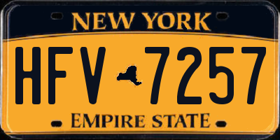 NY license plate HFV7257