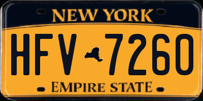 NY license plate HFV7260