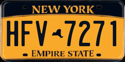 NY license plate HFV7271