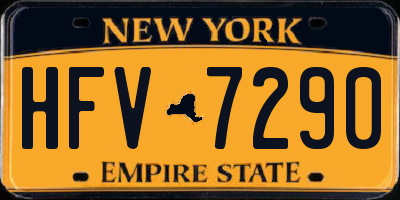NY license plate HFV7290
