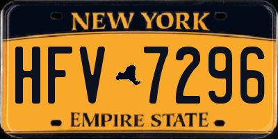 NY license plate HFV7296