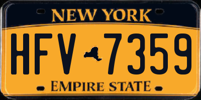 NY license plate HFV7359