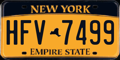 NY license plate HFV7499
