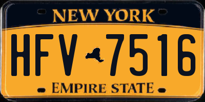 NY license plate HFV7516