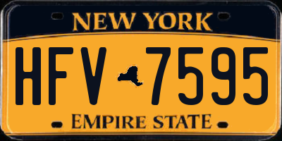 NY license plate HFV7595
