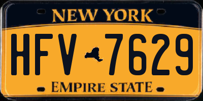 NY license plate HFV7629
