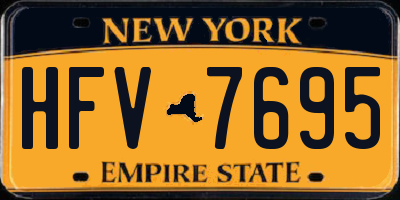 NY license plate HFV7695