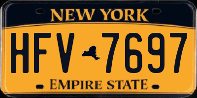 NY license plate HFV7697
