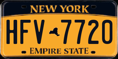 NY license plate HFV7720