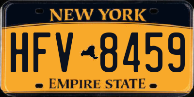 NY license plate HFV8459