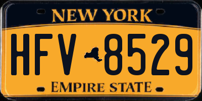 NY license plate HFV8529