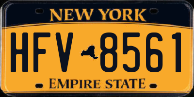 NY license plate HFV8561