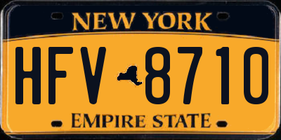 NY license plate HFV8710