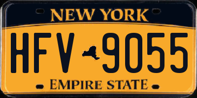 NY license plate HFV9055