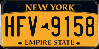 NY license plate HFV9158