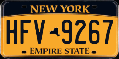 NY license plate HFV9267