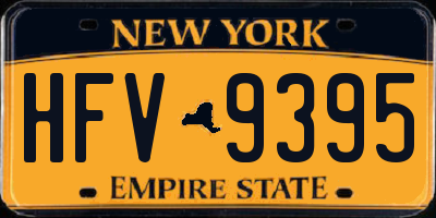 NY license plate HFV9395