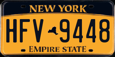 NY license plate HFV9448